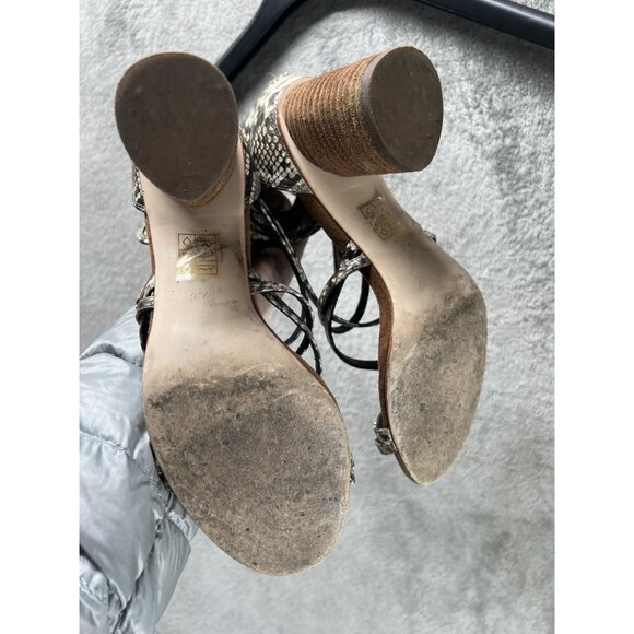 Jeffrey Campbell Women’s 7.5 Despina Snake Tassel Multi Strap Ankle Sandals - Picture 9 of 9